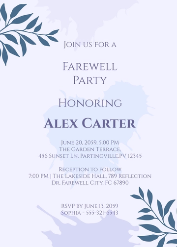 Free Farewell Reception Invitation Template to Edit Online