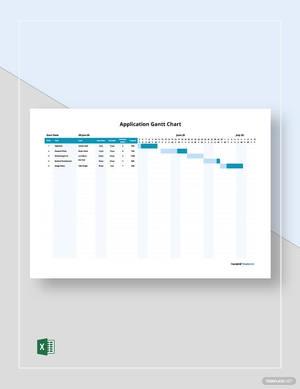 Sample Application Gantt Chart Template