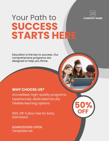 Free Editable Education Flyer Template to Edit Online