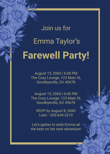 Free Farewell Invitation with Photo Template to Edit Online