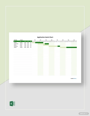 Simple Application Gantt Chart Template