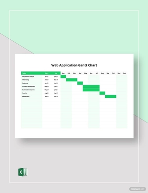 Web Application Gantt Chart Template