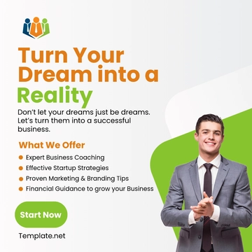 Free Entrepreneur Social Media Post Template to Edit Online