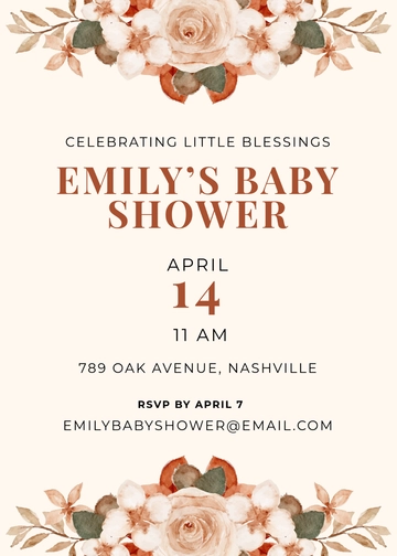 Free Rustic Floral Invitation Template to Edit Online