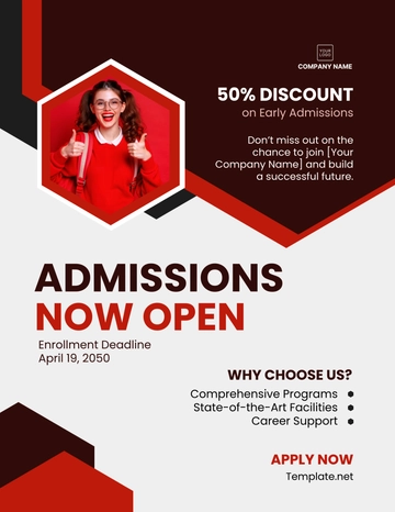 Free Education Admission Flyer Template to Edit Online