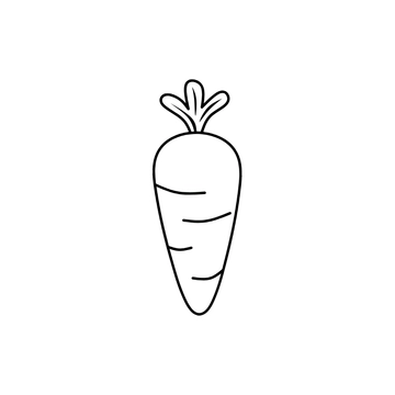 Free Carrot Outline Clipart to Edit Online
