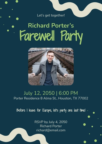 Free Handmade Farewell Invitation Template to Edit Online
