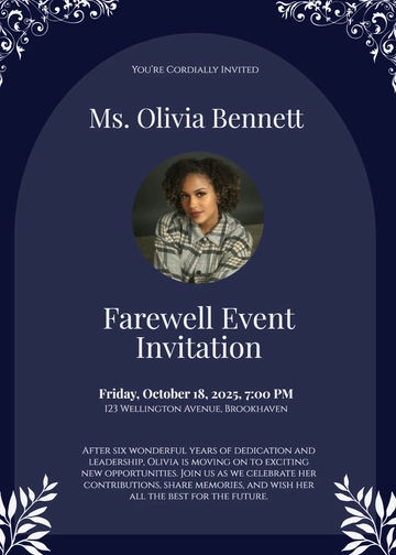 Free Farewell Event Invitation Template to Edit Online