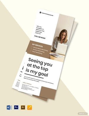 Freelance Marketing Rack Card Template