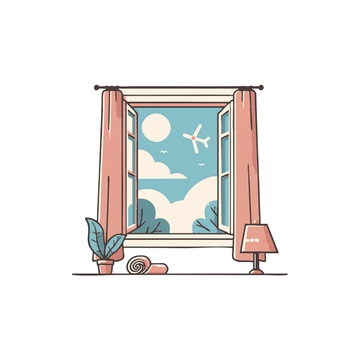 Free Open Window Clipart to Edit Online