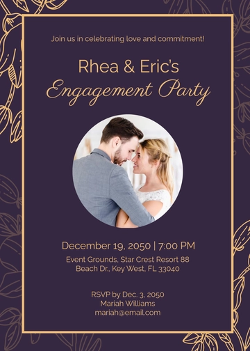 Free Luxury Engagement Invitation Template to Edit Online