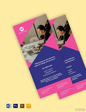 Freelance Hire Rack Card Template