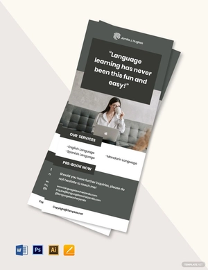 Simple Freelance Rack Card Template