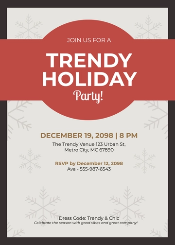 Free Modern Editable Holiday Invitation Template to Edit Online