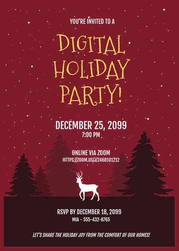 Free Digital Holiday Invitation Template to Edit Online