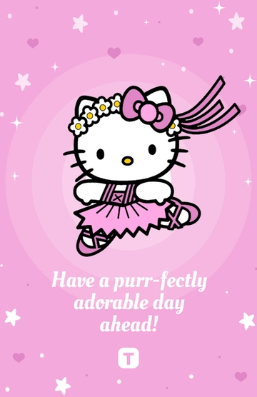 Free Hello Kitty Ballerina Poster Template to Edit Online