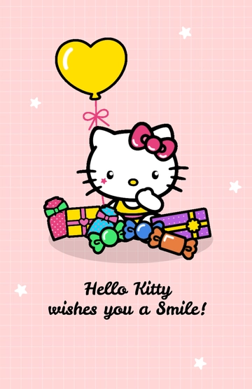 Free Y2K Colorful Hello Kitty Poster Template to Edit Online