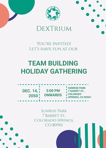 Free Team Building Holiday Invitation Template to Edit Online