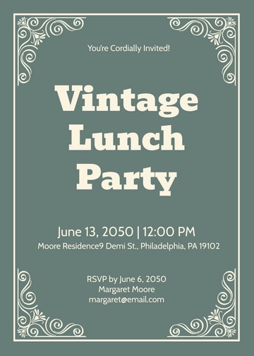 Free Customizable Vintage Invitation Template to Edit Online