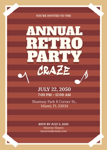 Free Retro Vintage Invitation Template to Edit Online