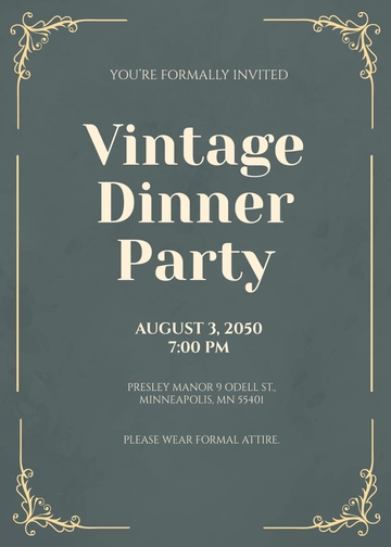 Free Antique Vintage Invitation Template to Edit Online
