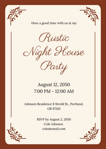 Free Rustic Vintage Invitation Template to Edit Online | Template.net