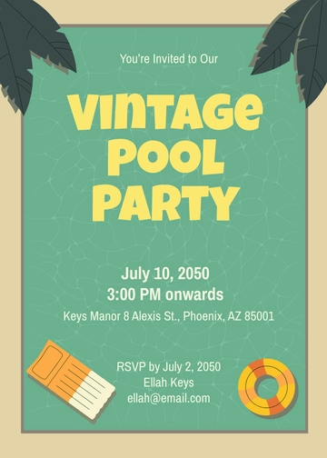 Free DIY Vintage Invitation Template to Edit Online
