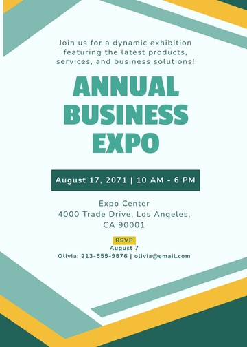 Free Business Event Invitation with RSVP Template to Edit Online