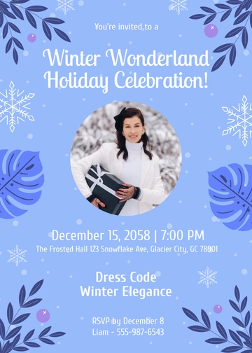 Free Holiday Attire Themed Invitation Template to Edit Online