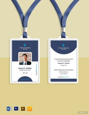 Elegant Freelancer ID Card Template