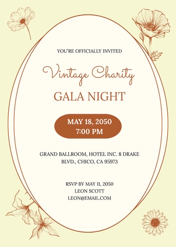 Free Old-fashioned Vintage Invitation Template to Edit Online