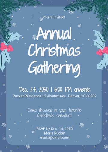 Free Sparkle And Snowflake Invitation Template to Edit Online