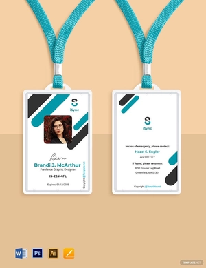 Simple Freelance ID Card Template Simple Freelance ID Card Template