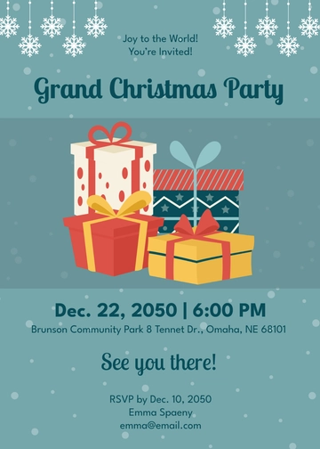 Free Colorful Joy And Cheer Holiday Invitation Template to Edit Online