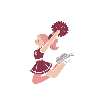 Free Cheerleader Jump Clipart to Edit Online