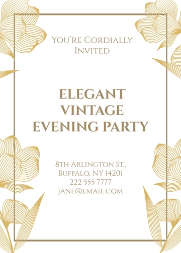 Free Vintage Invitation Envelope Template to Edit Online
