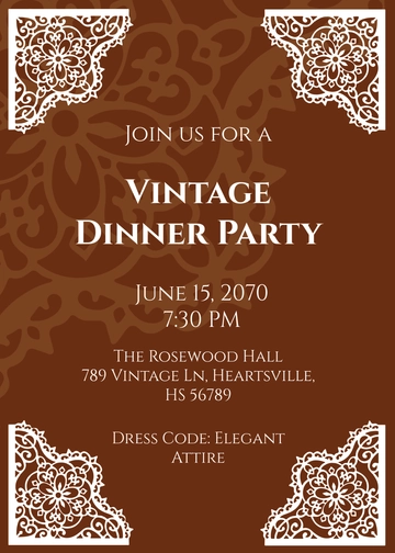 Free Vintage Lace Invitation Template to Edit Online