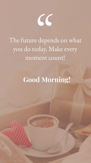 Free Good Morning Motivational Quote Template to Edit Online