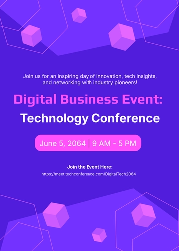 Free Digital Business Event Invitation Template to Edit Online
