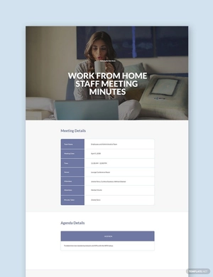 Work From Home Staff Meeting Minutes Template