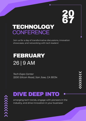 Free Tech Business Event Invitation Template to Edit Online