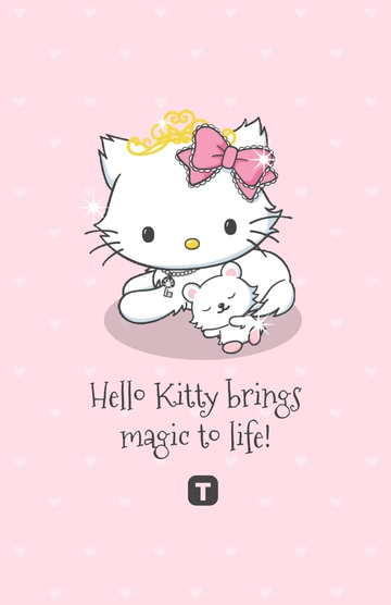 Free Hello Kitty Glitter Effects Poster Template to Edit Online