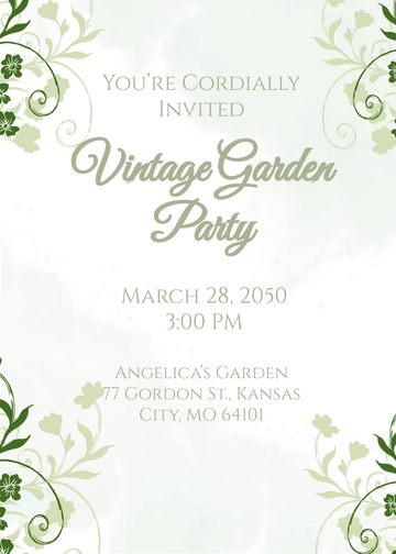 Free Vintage Garden Invitation Template to Edit Online Free Vintage Garden Invitation Template to Edit Online