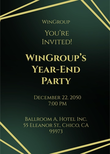 Free Company Invitation Card Template to Edit Online