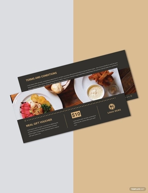 Meal Gift Voucher Template