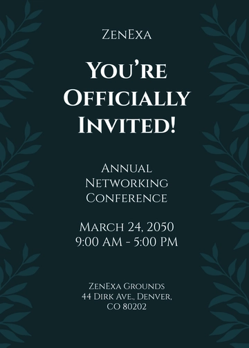 Free Professional Event Company Invitation Template to Edit Online