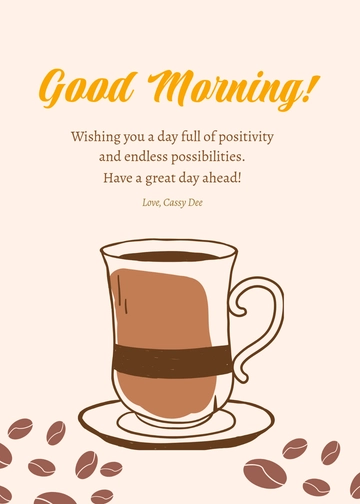 Free Good Morning Greetings Template to Edit Online