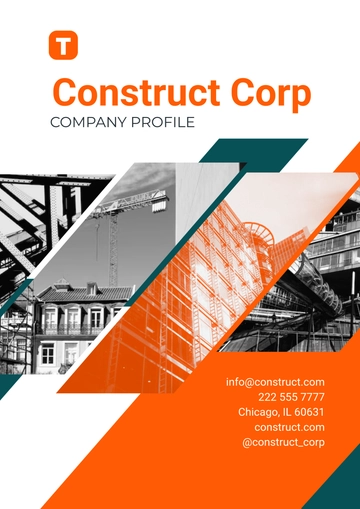 Free Construction Company Profile Template to Edit Online