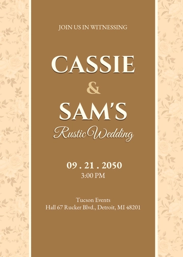 Free Rustic Fall Wedding Invitation Template to Edit Online