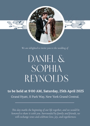 Free Simple Fall Wedding Invitation Template to Edit Online
